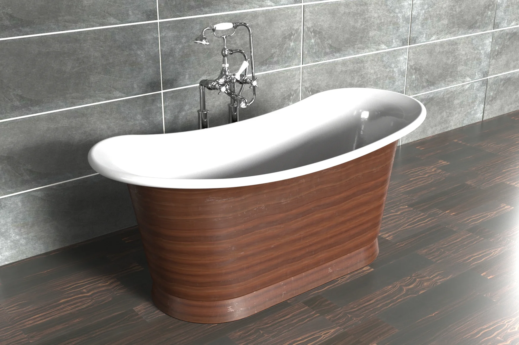 William Holland Bateau bath in Enamel finish