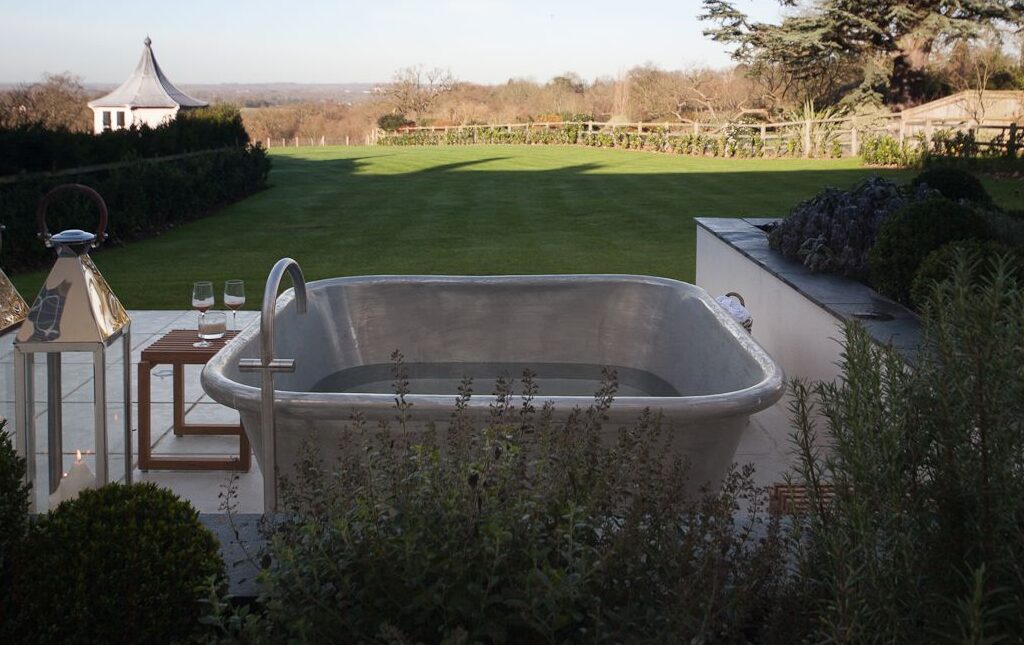 Tin Alvius Bath with Tin Interior