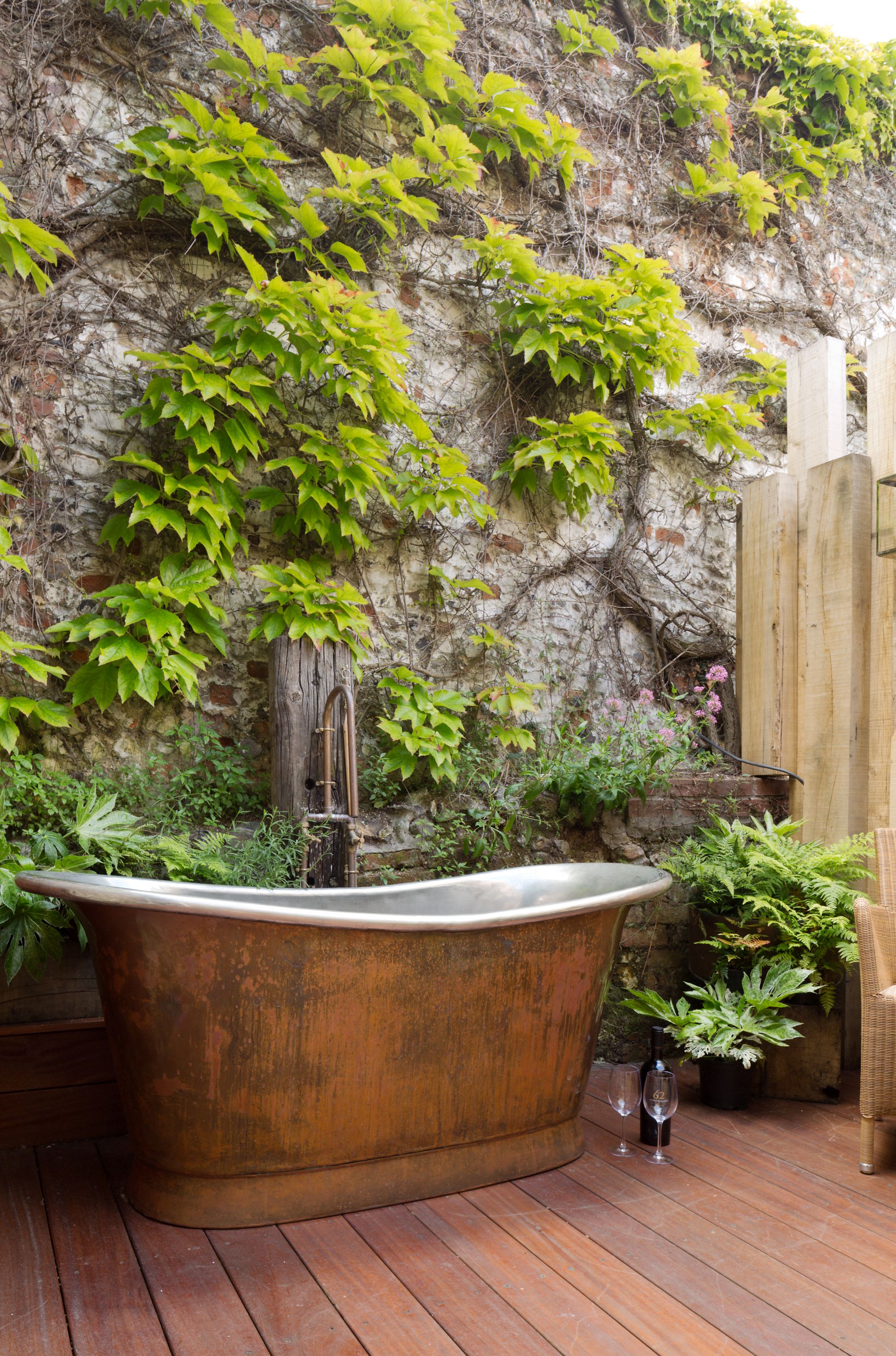 Outdoor Elegance Discover Copper Baths for Your Backyard