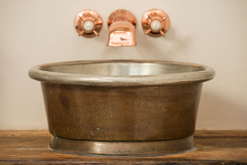 Copper Rolltop Basin